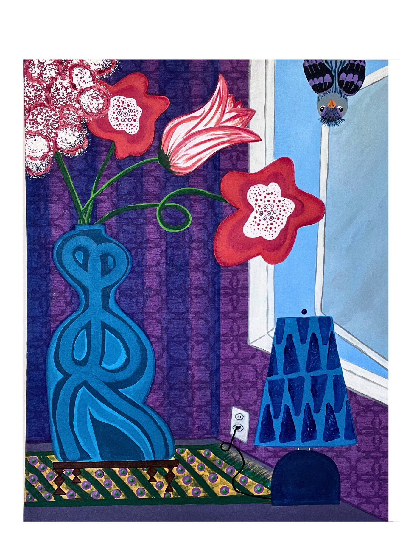 Peek a boo 16 x 20 Original acrylic on fabric