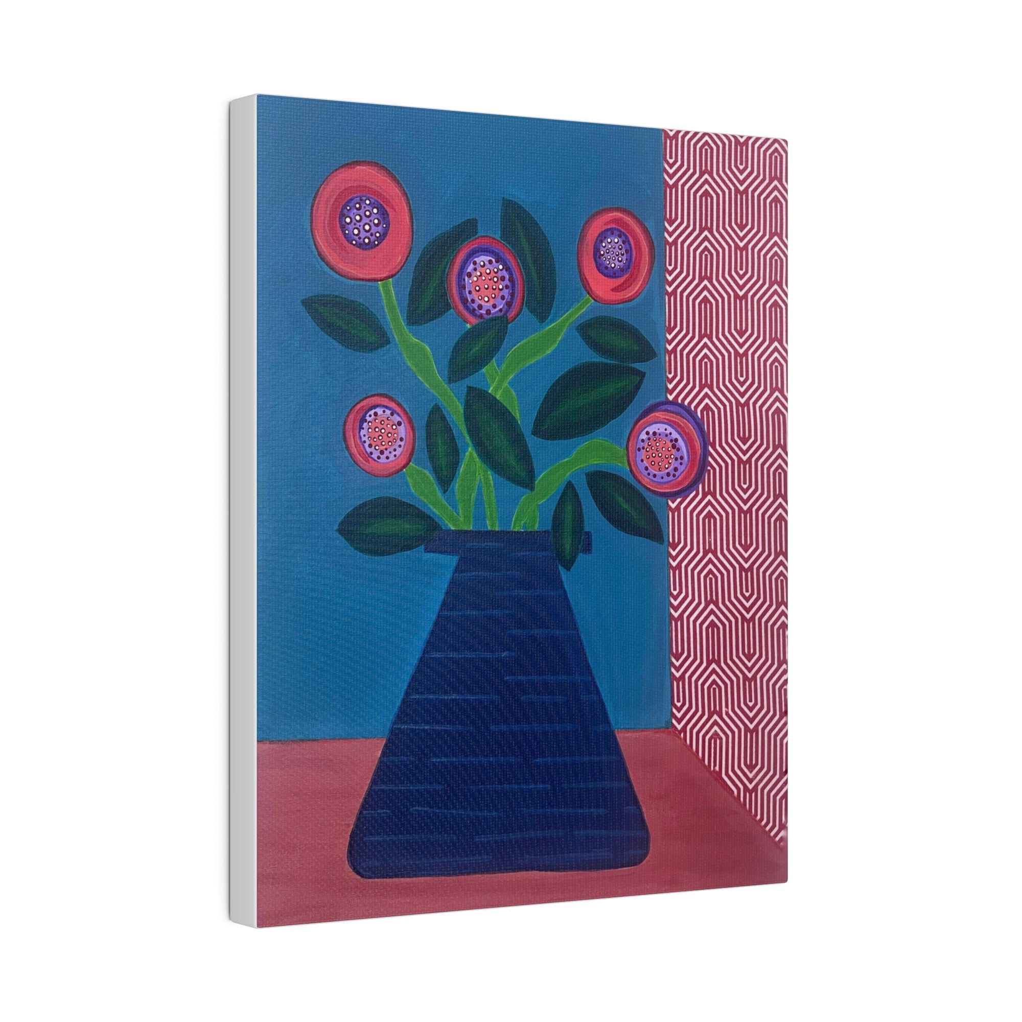 Modern Flowers Canvas, Stretched