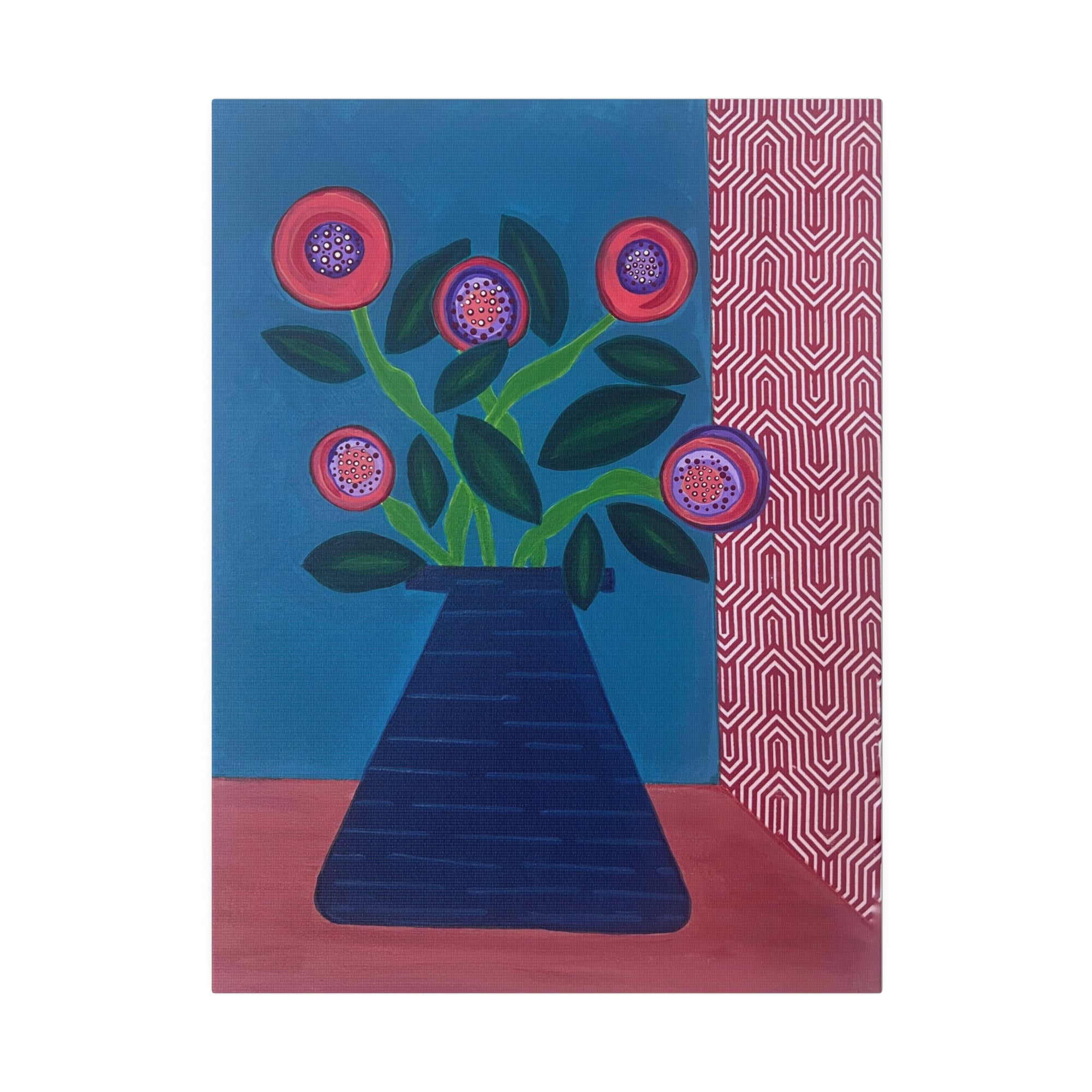 Modern Flowers Canvas, Stretched