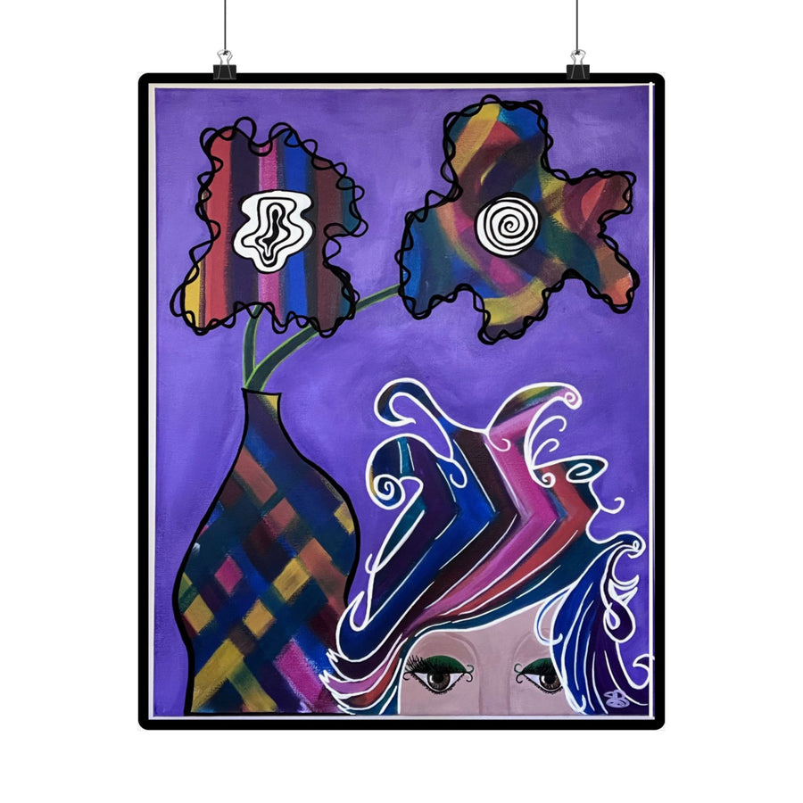 Kinky Hair Matte Vertical Print