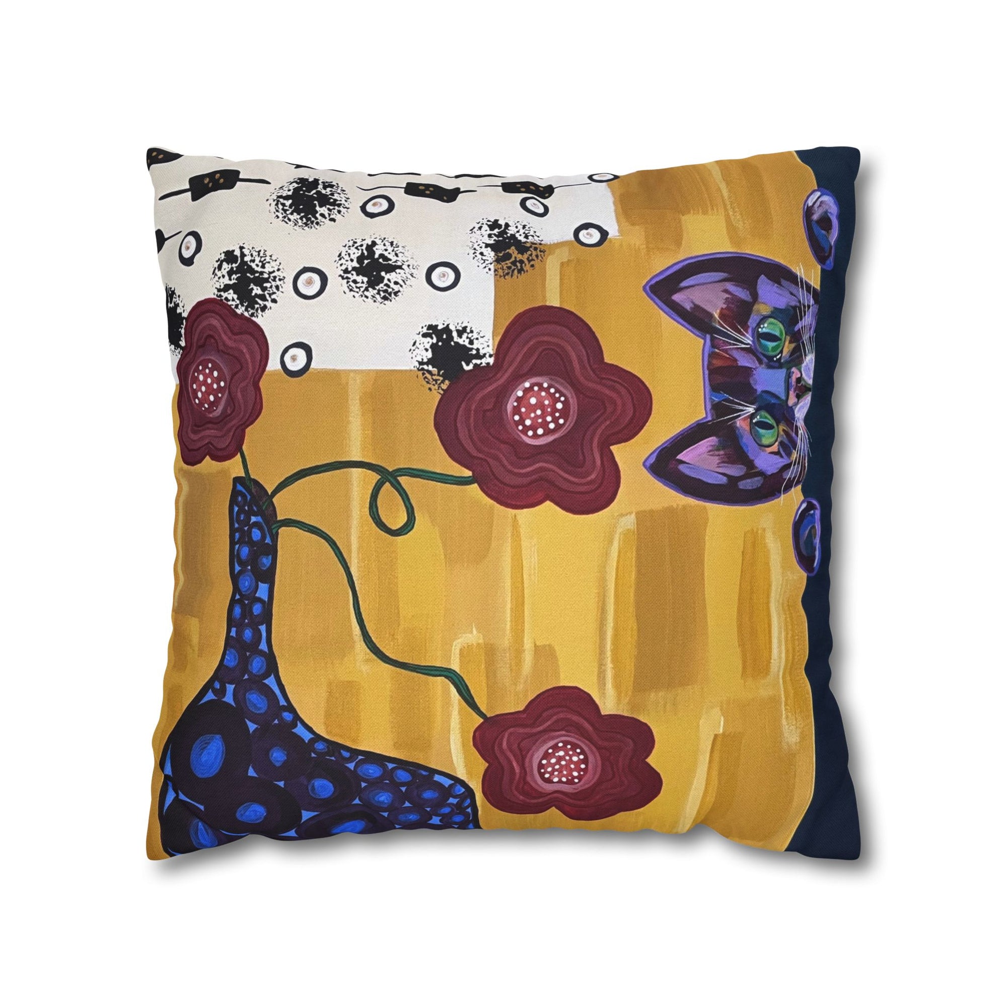 Spun Polyester Square Pillowcase