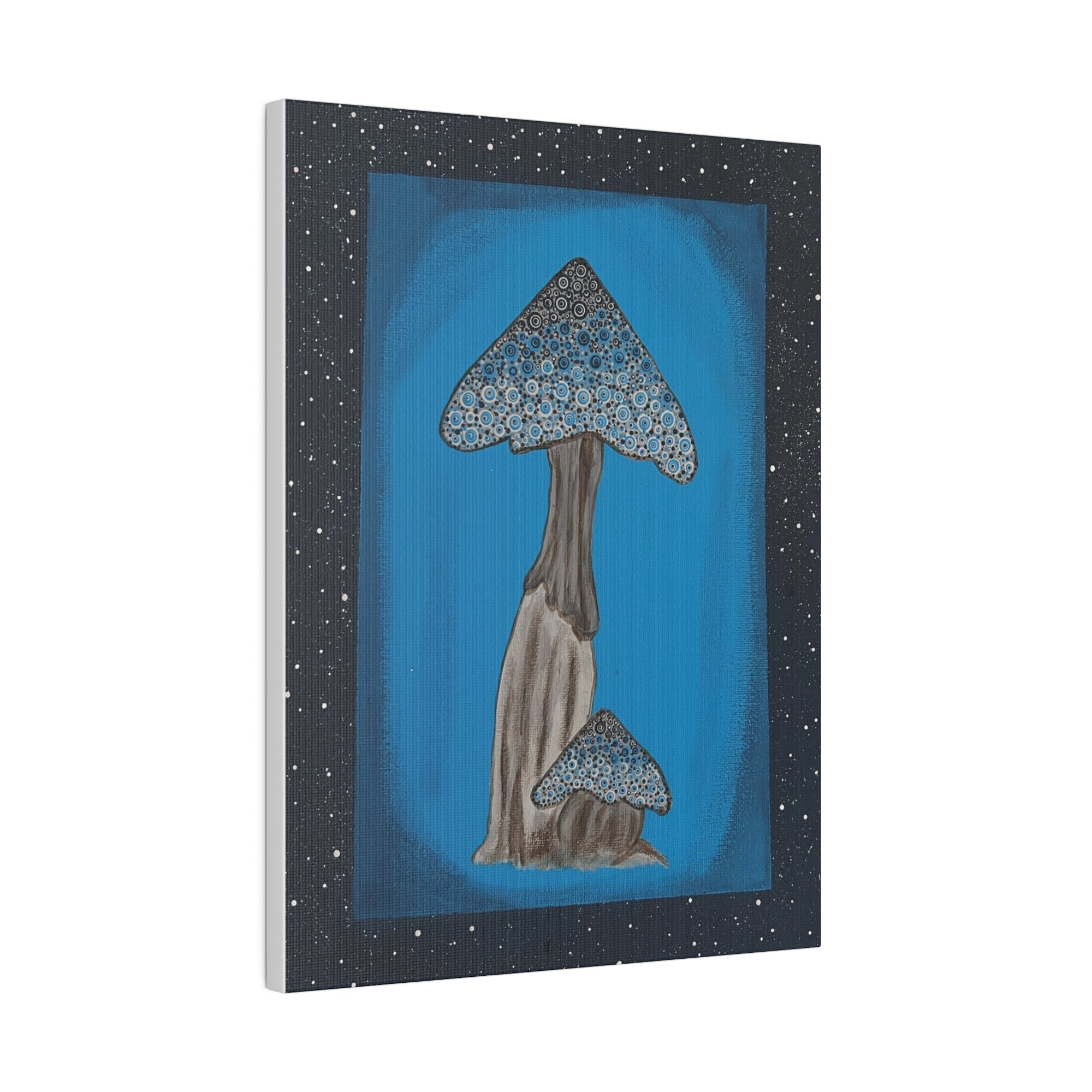 Fantasy Turquoise Mushroom Canvas Stretched
