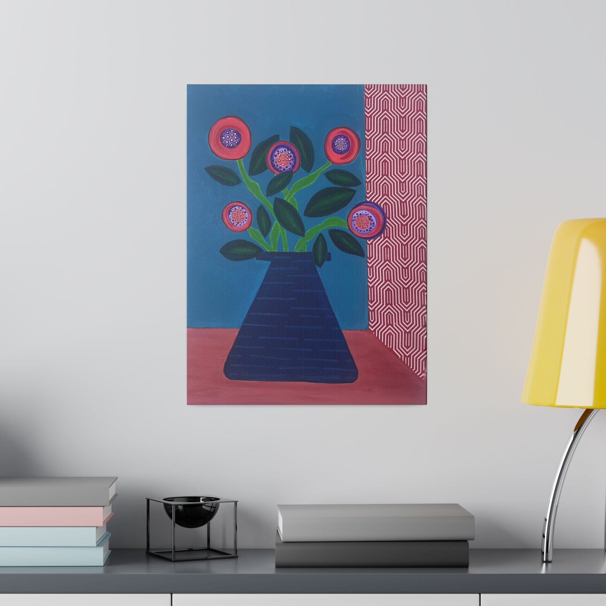 Modern Flowers Canvas, Stretched