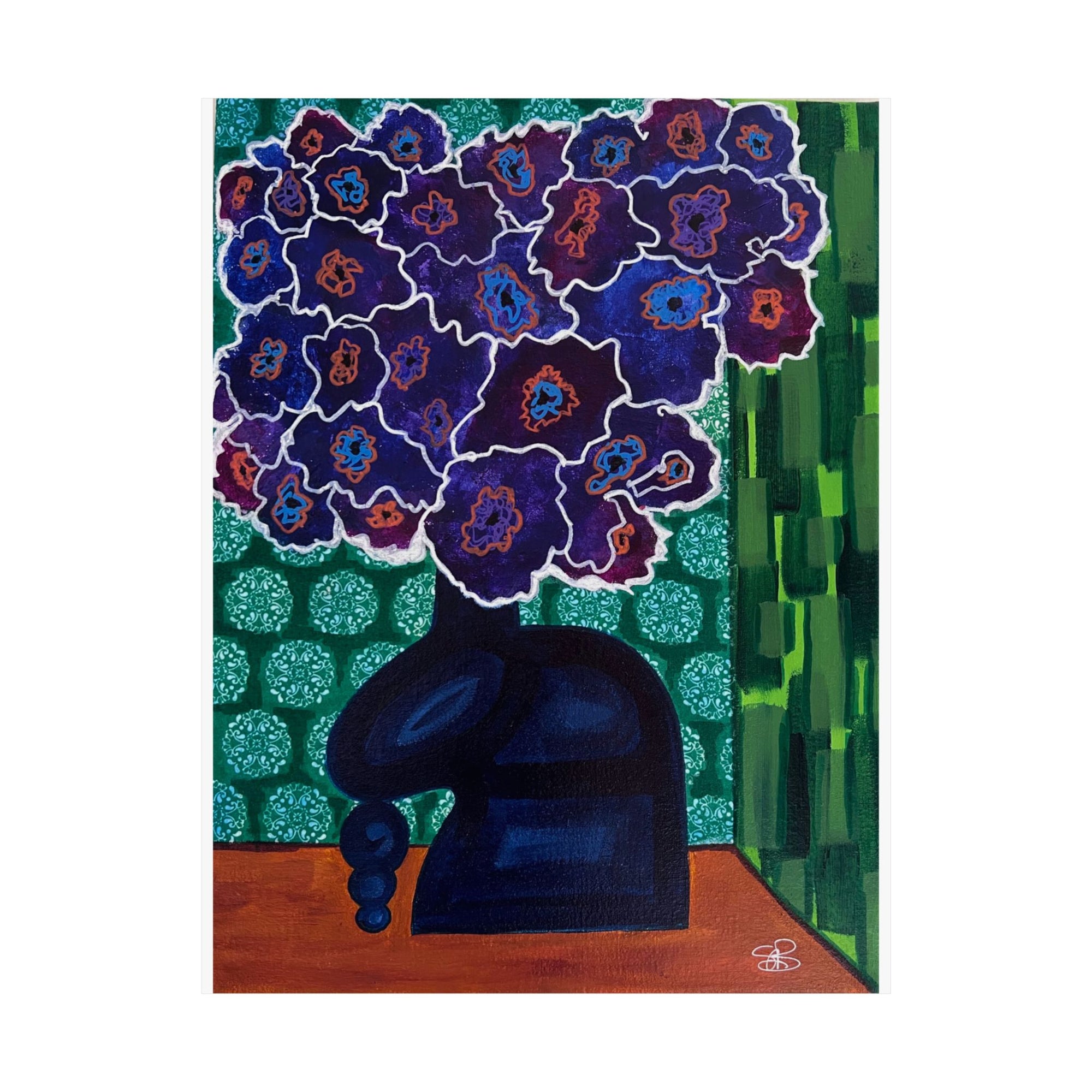 Feeling Blueberry Matte Vertical Print