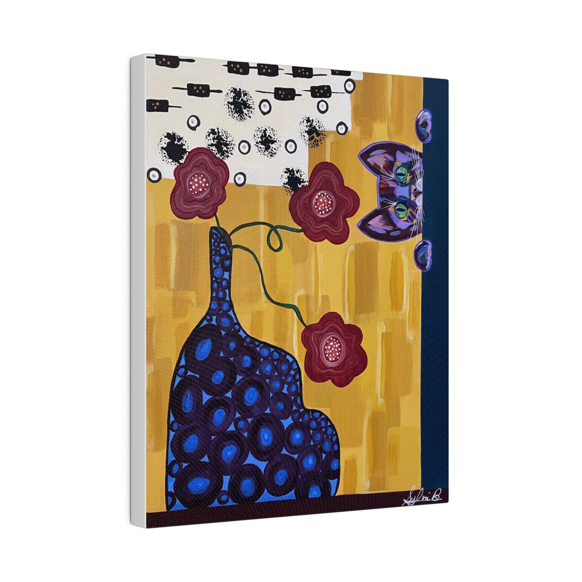 Curious Cat Matte Canvas