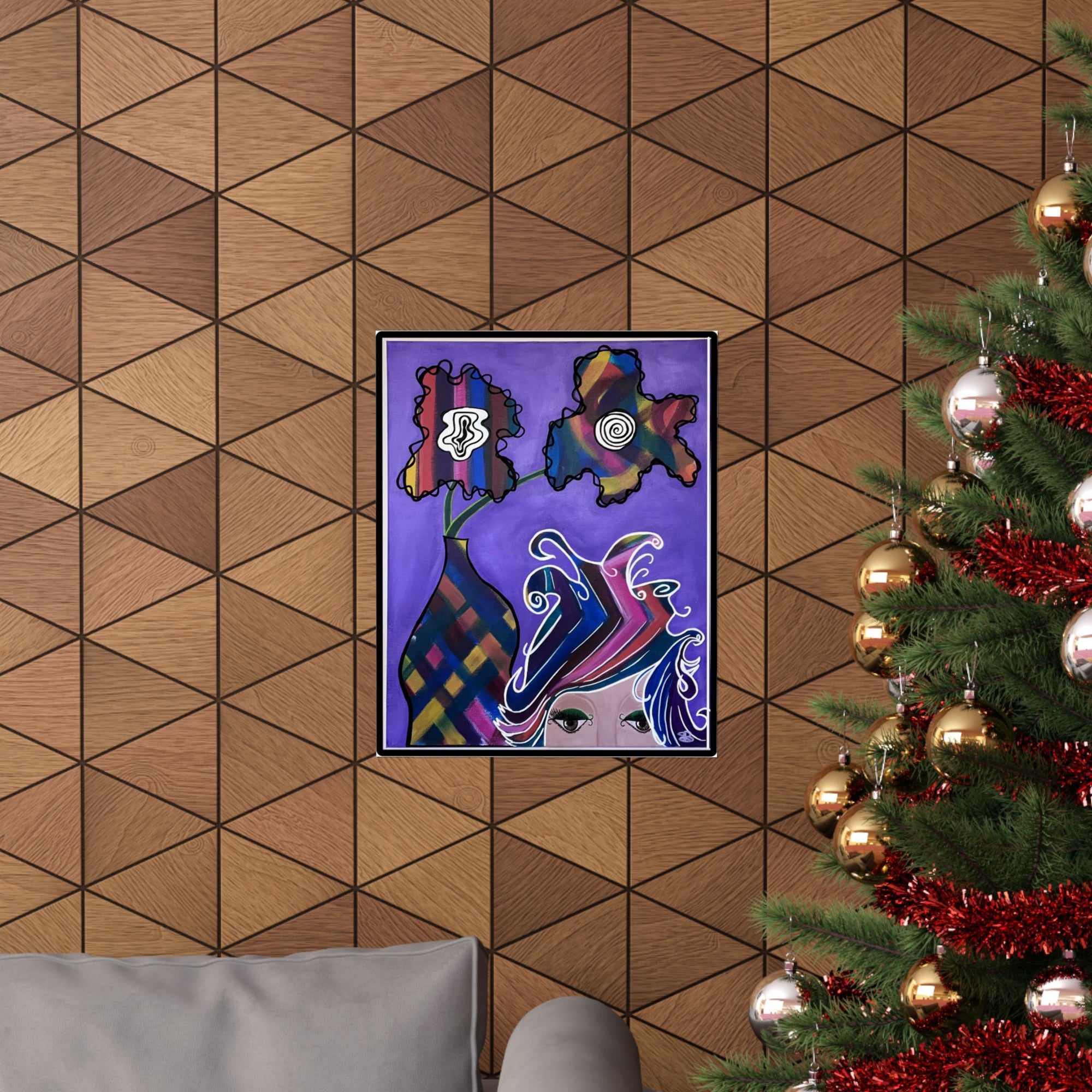 Kinky Hair Matte Vertical Print