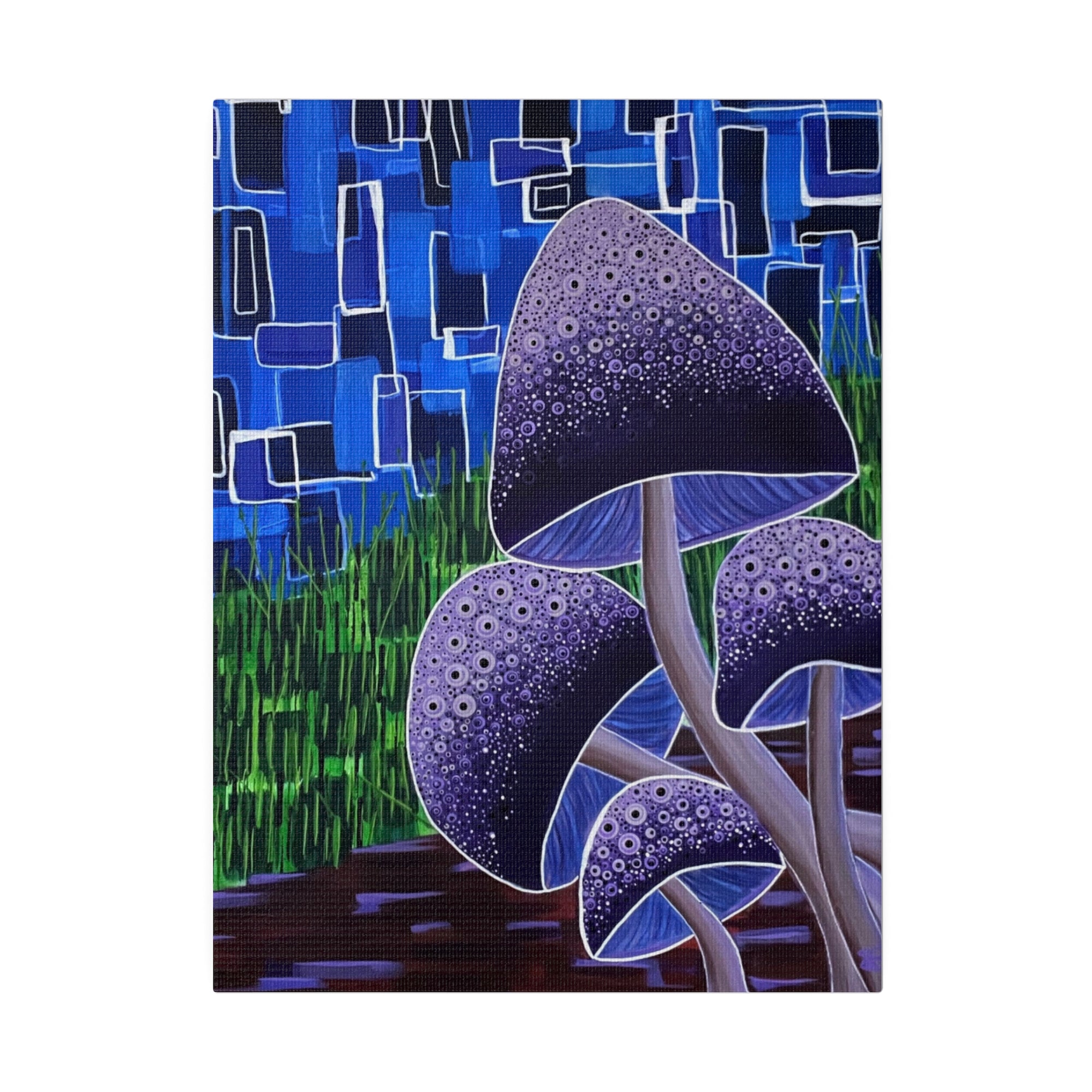 Forest Mushrooms Matte Canvas