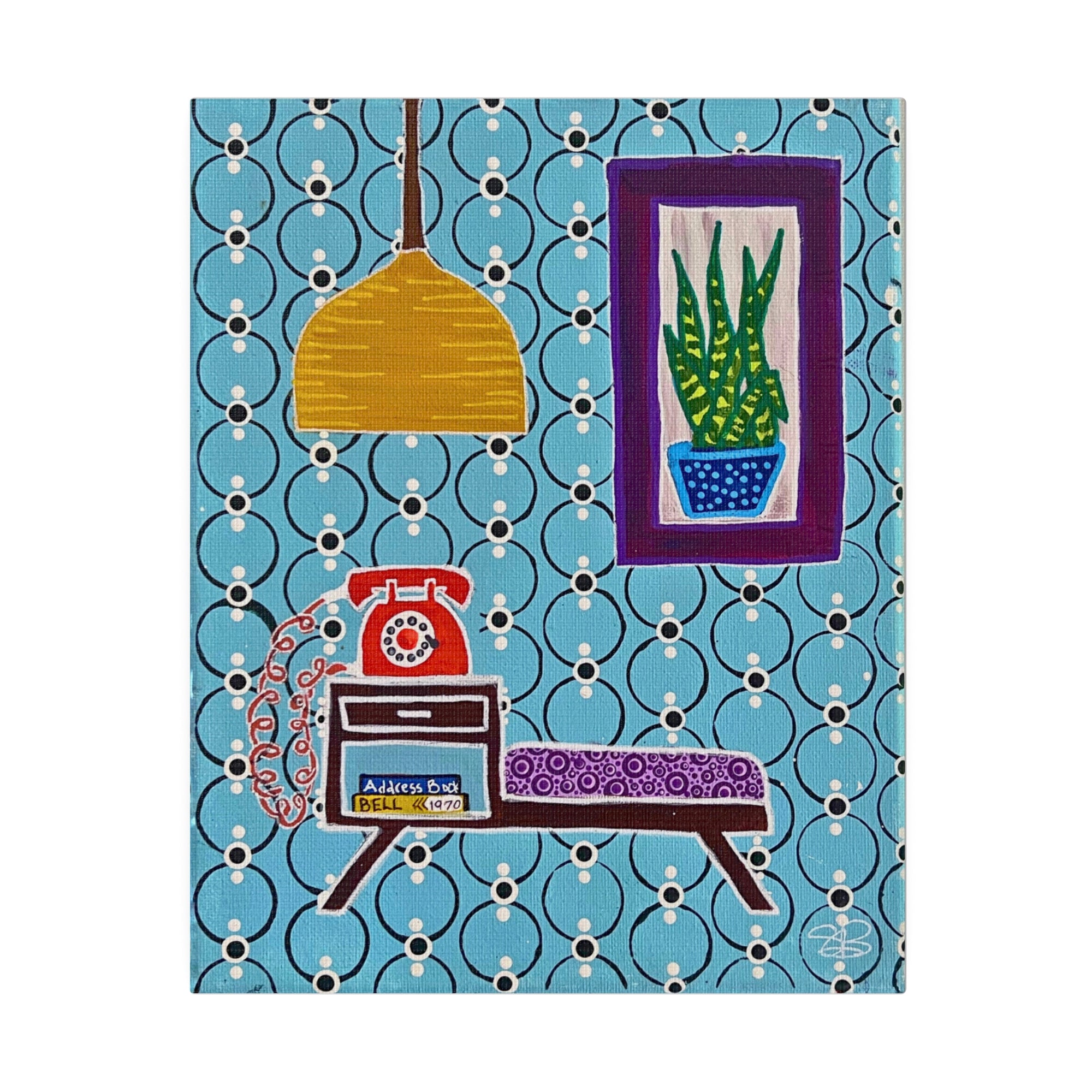 Gossip Bench 1970 Matte Canvas Stretched