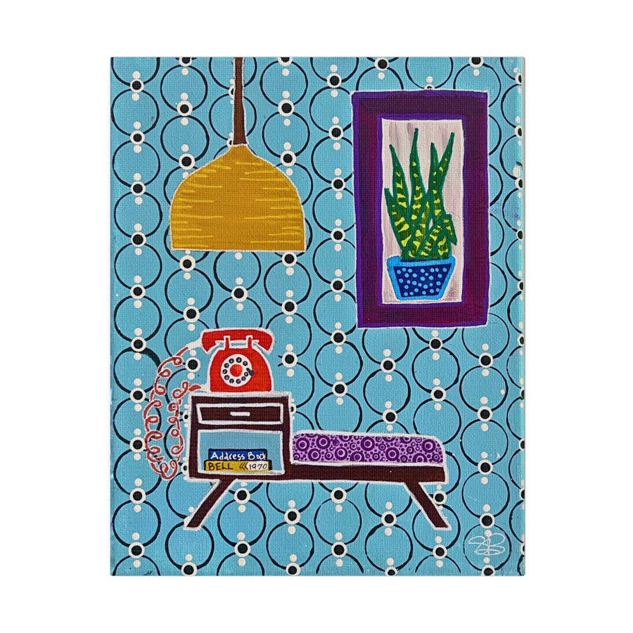 Gossip Bench 1970 Matte Canvas Stretched