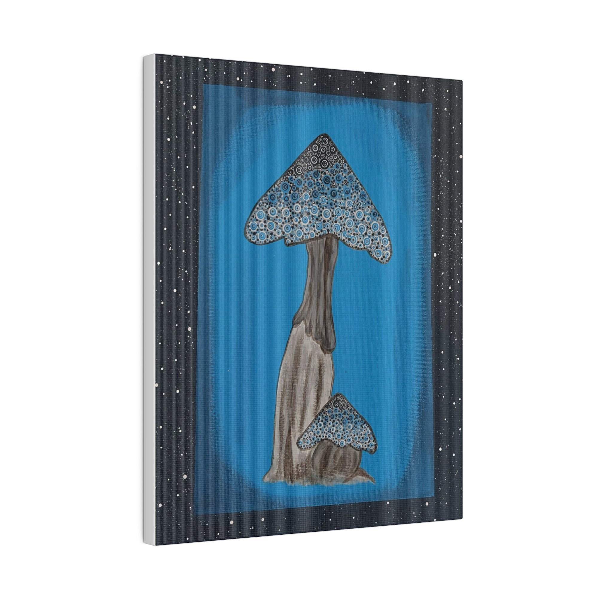 Fantasy Turquoise Mushroom Canvas Stretched