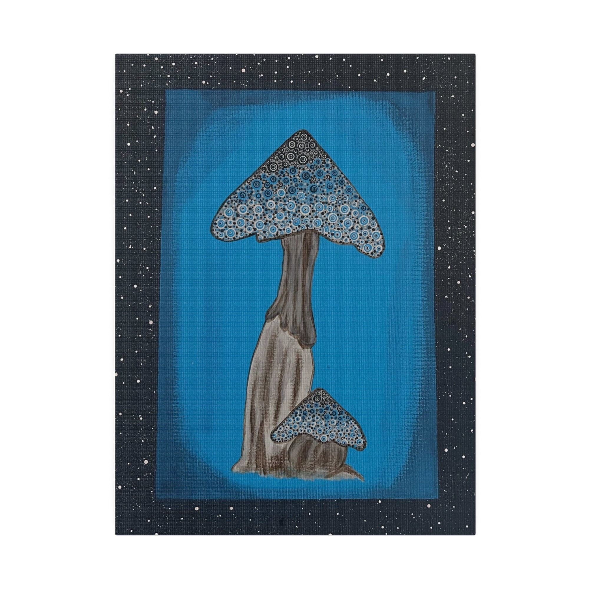 Fantasy Turquoise Mushroom Canvas Stretched