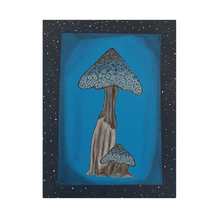 Fantasy Turquoise Mushroom Canvas Stretched