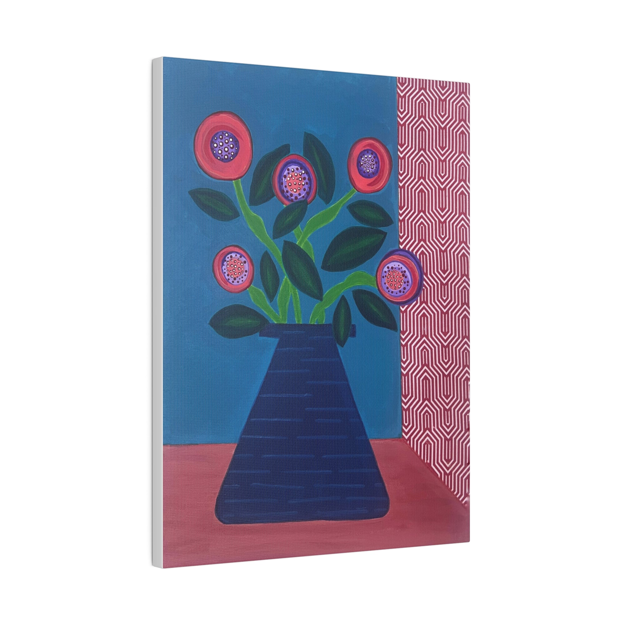 Modern Flowers Canvas, Stretched