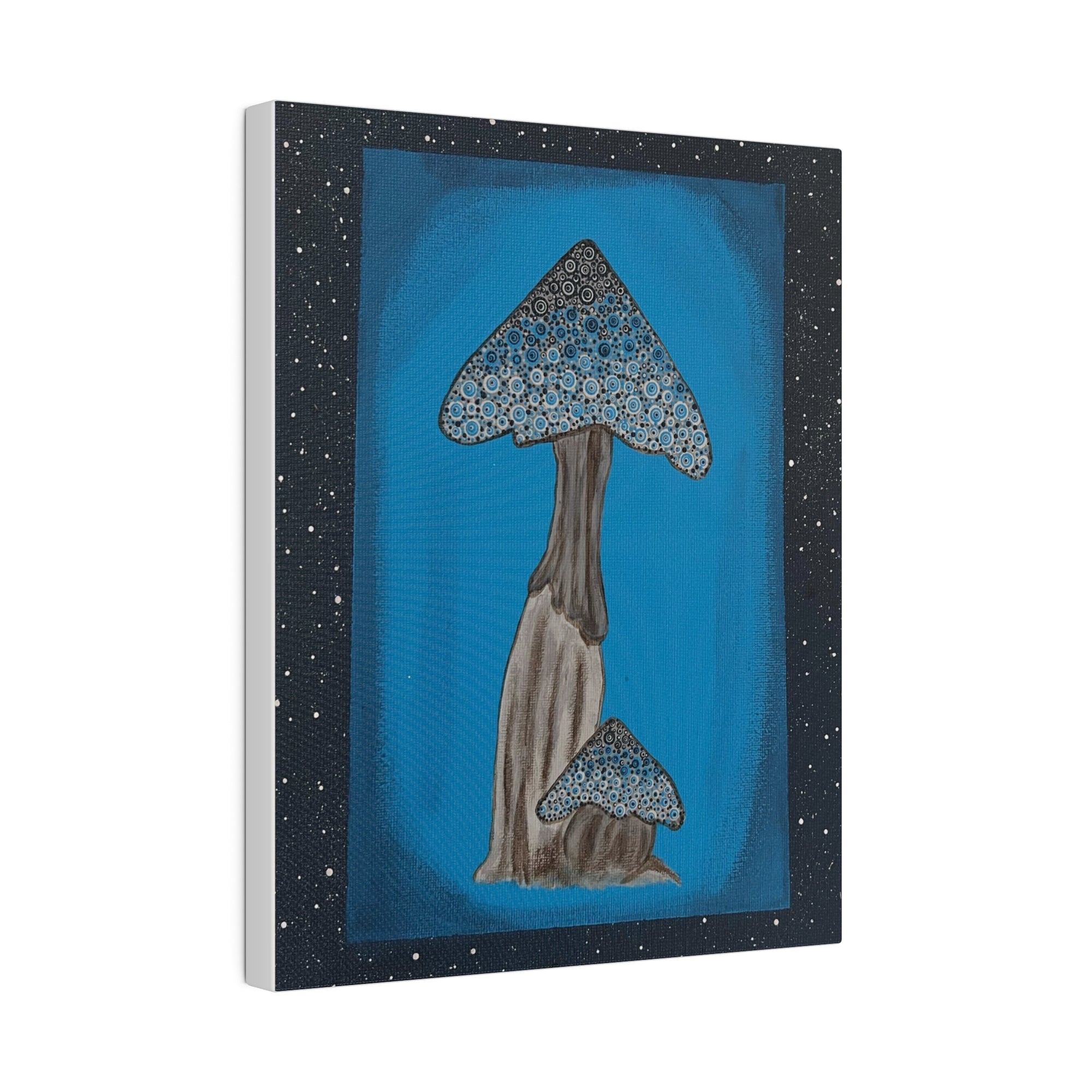 Fantasy Turquoise Mushroom Canvas Stretched