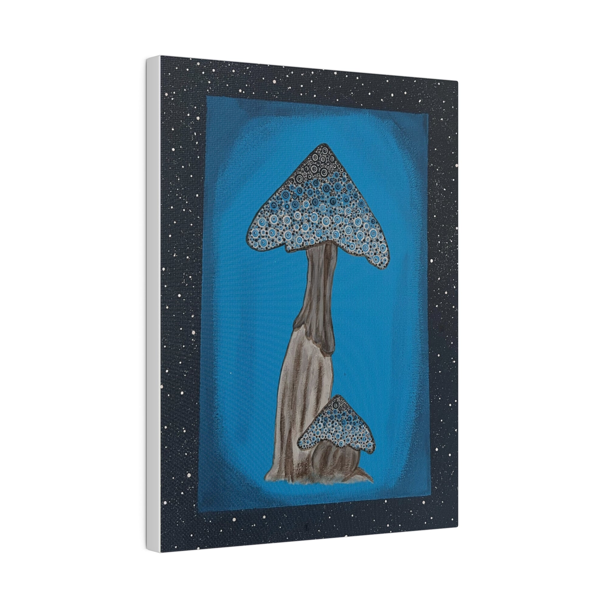 Fantasy Turquoise Mushroom Canvas Stretched