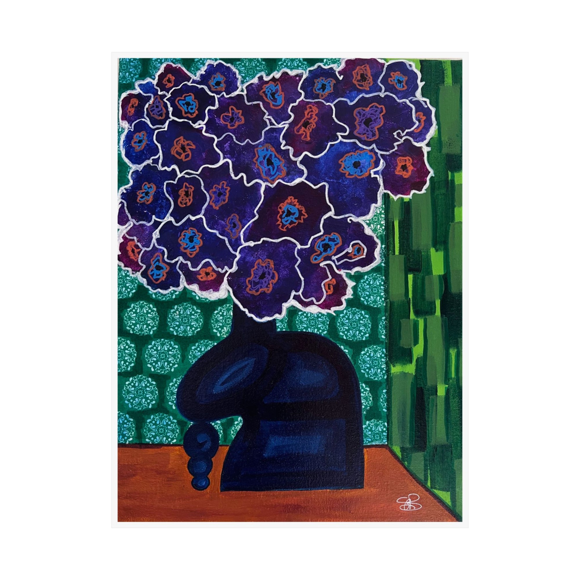 Feeling Blueberry Matte Vertical Print