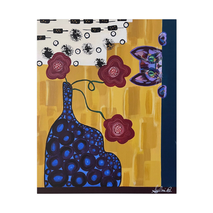 Curious Cat Matte Canvas