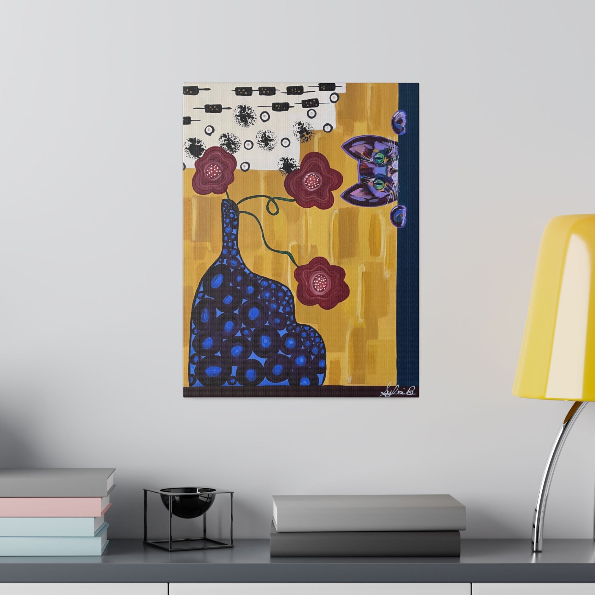 Curious Cat Matte Canvas