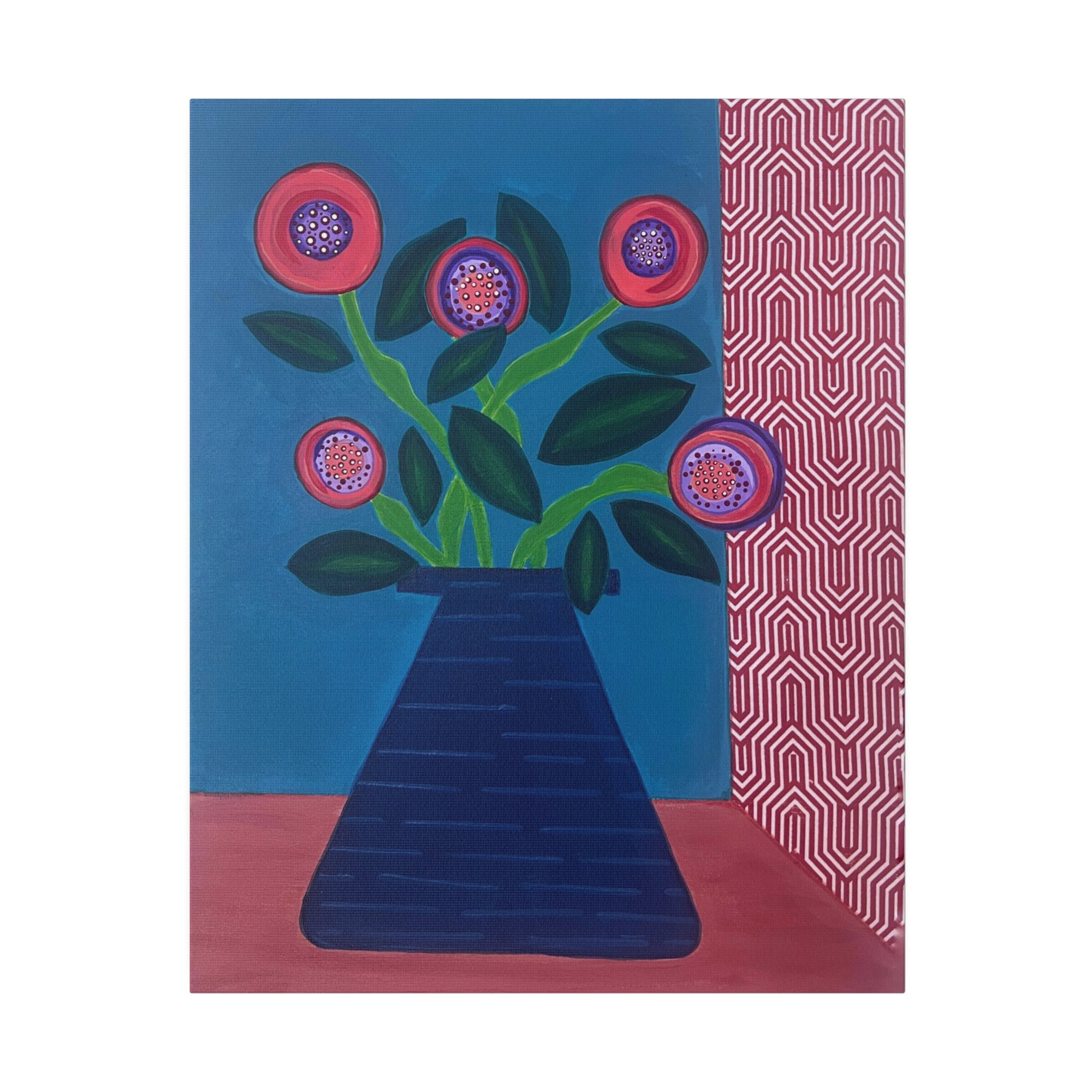 Modern Flowers Canvas, Stretched