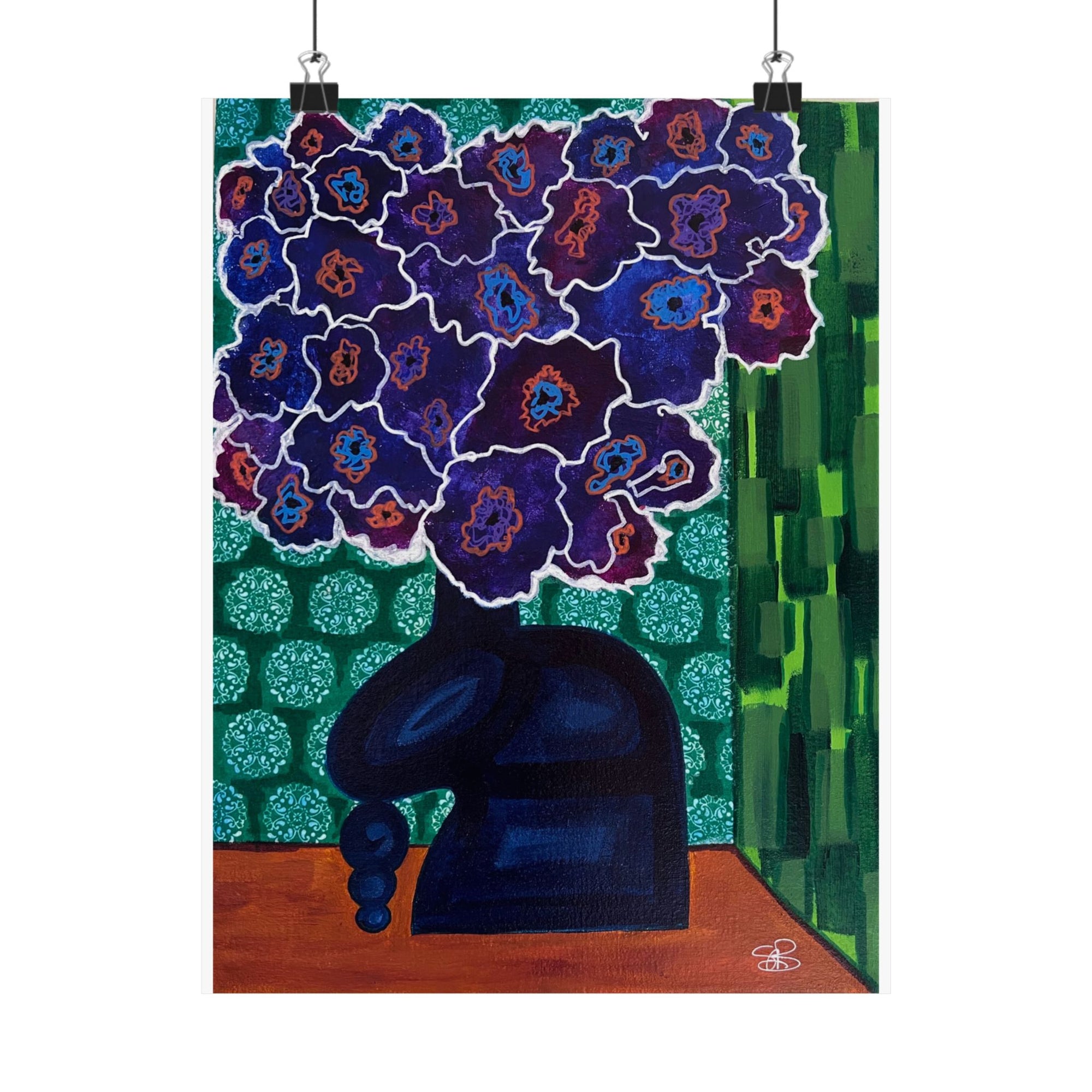 Feeling Blueberry Matte Vertical Print