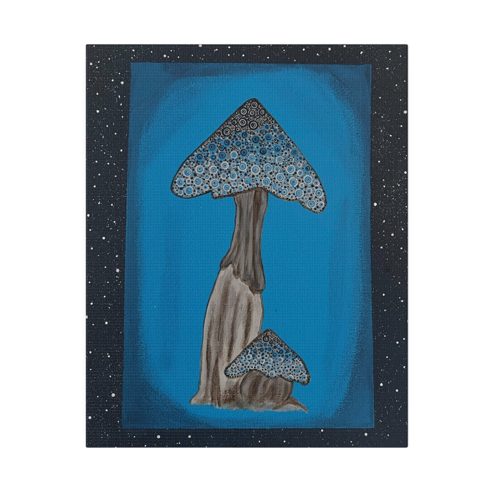 Fantasy Turquoise Mushroom Canvas Stretched