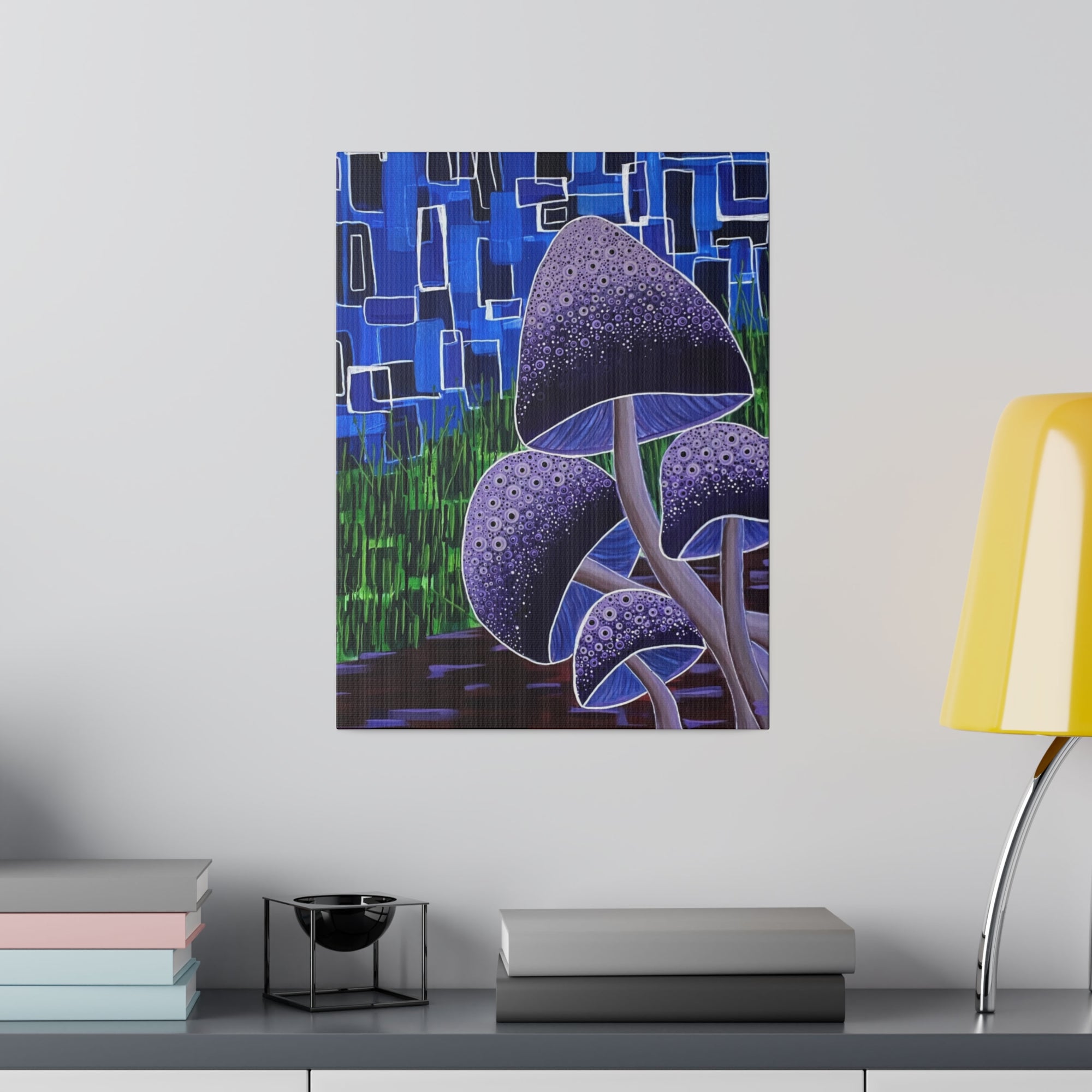 Forest Mushrooms Matte Canvas