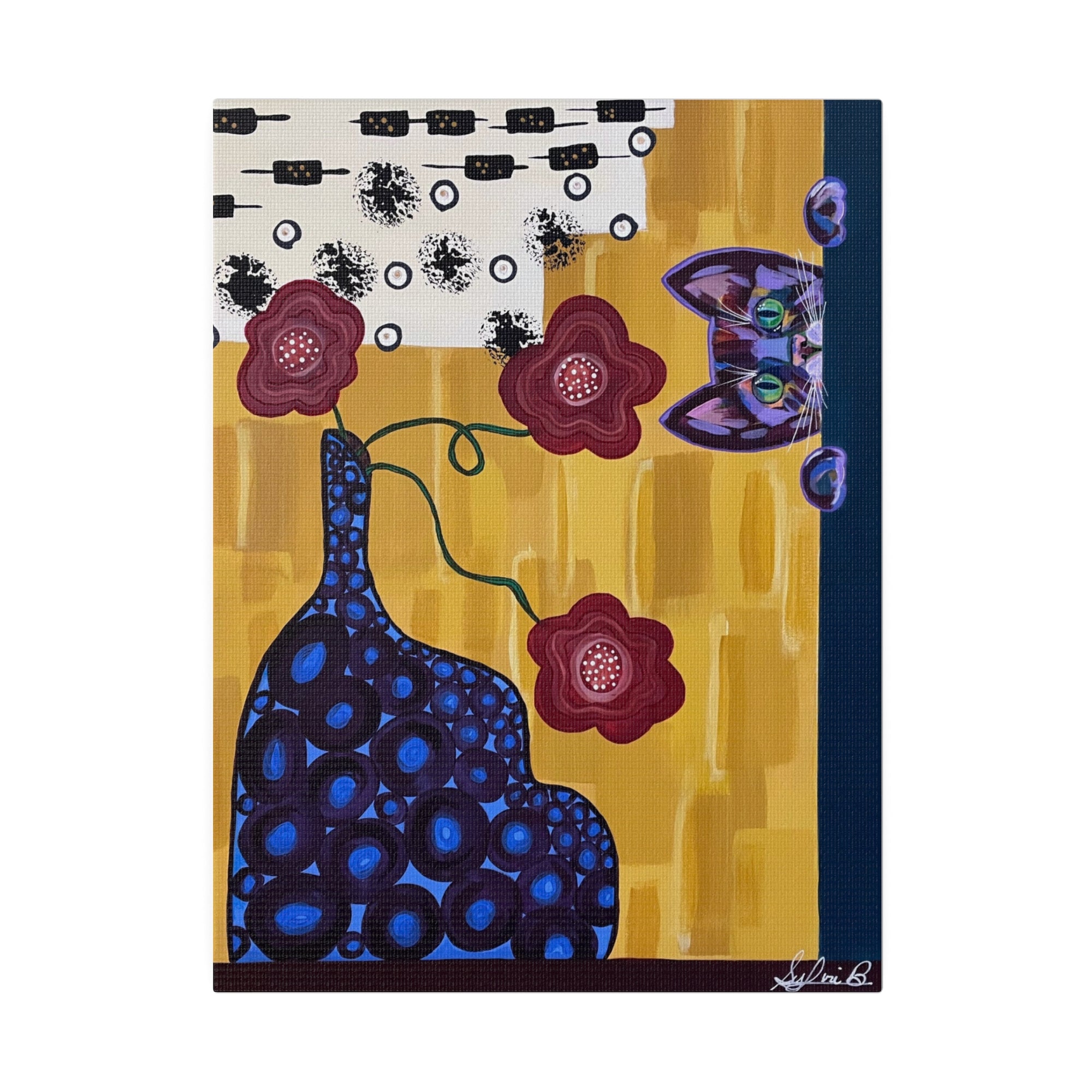 Curious Cat Matte Canvas