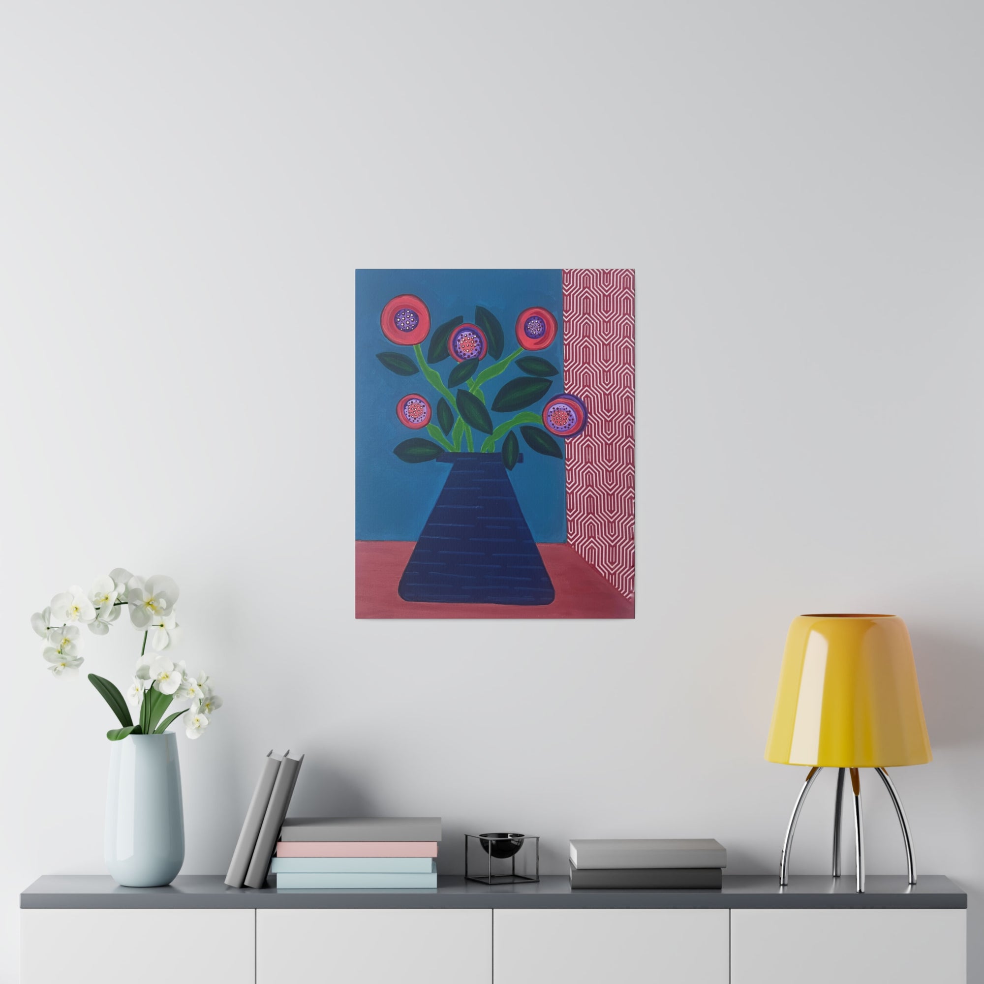 Modern Flowers Canvas, Stretched