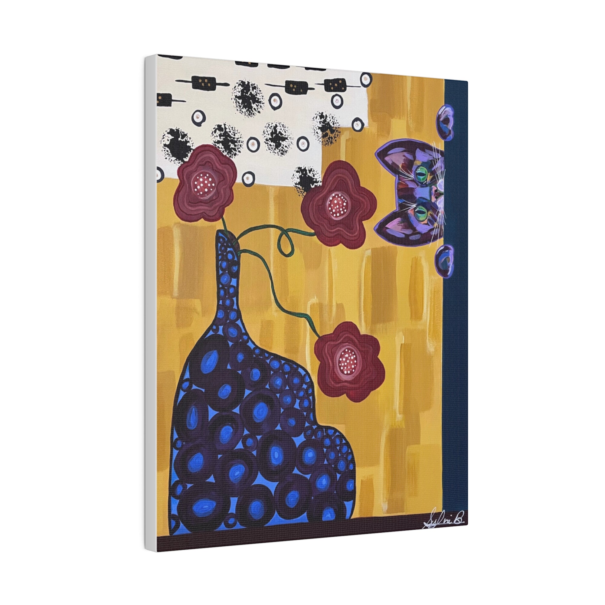 Curious Cat Matte Canvas