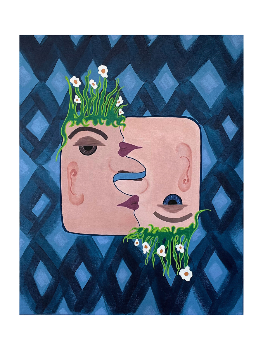 Garden Kiss 16x20 Original acrylic